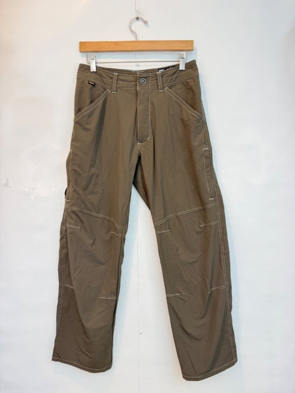 KUHL Men's Renegade Utility Cargo Pant Tan Brown Size 30x32 Nylon Stretch READ